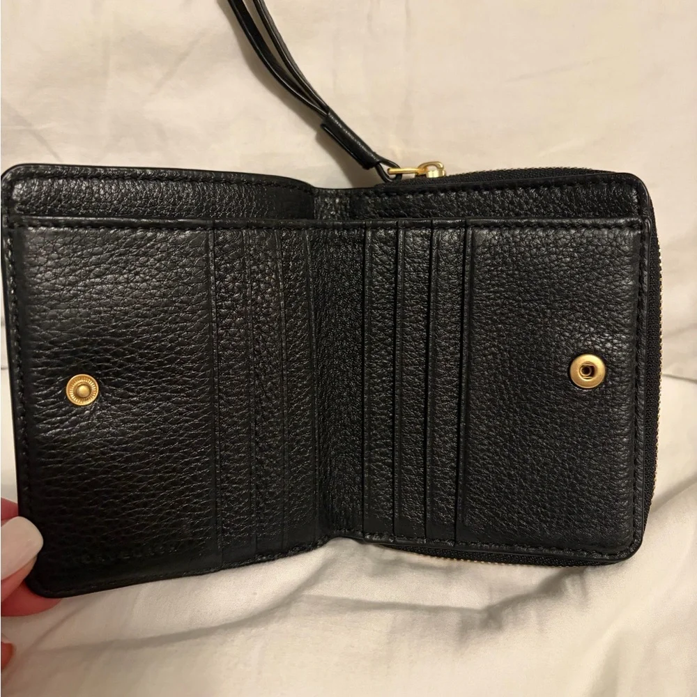 Tory Burch Black Pebbled Leather Wallet - Picture 4 of 4
